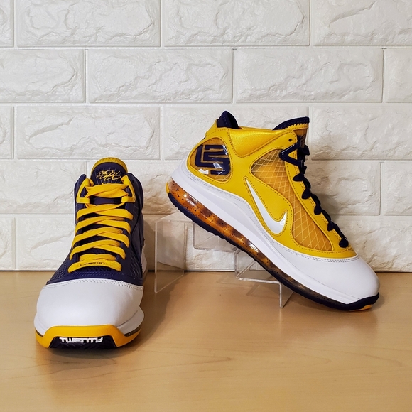 Nike Lebron 7 VII QS Media Day LA Mens Size 6 Purple White Yellow CW2300-500 - Picture 5 of 12